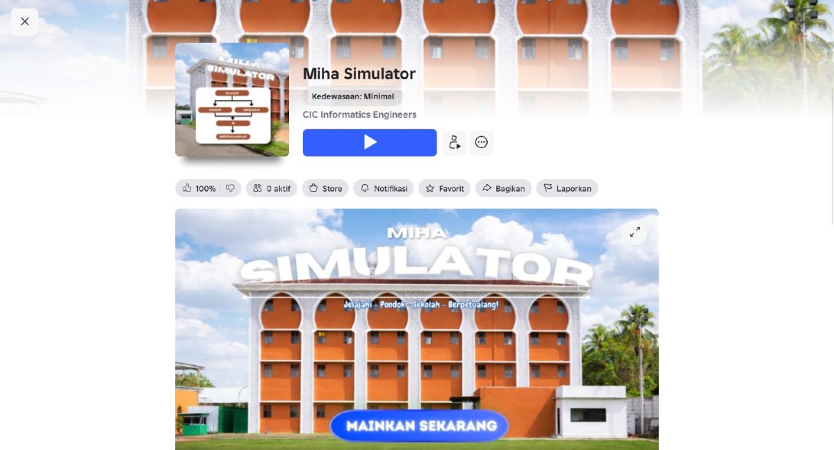 Galeri CIC Informatics Engineers Meluncurkan Game Simulasi Kehidupan Santri Ponpes Miha