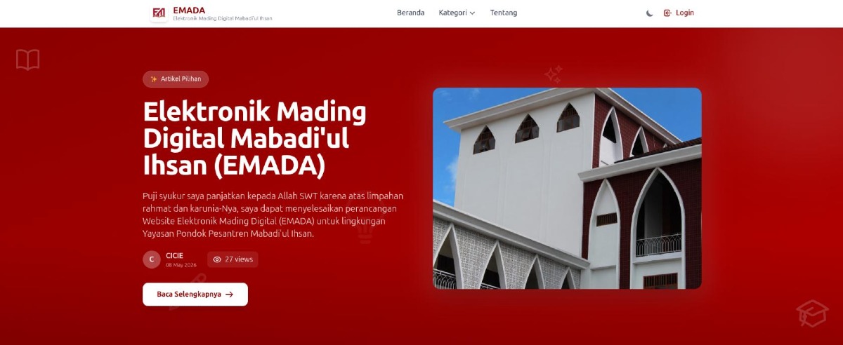 Galeri Elektronik Mading Digital Mabadi'ul Ihsan dan Daar Al Ihsan (EMADA)